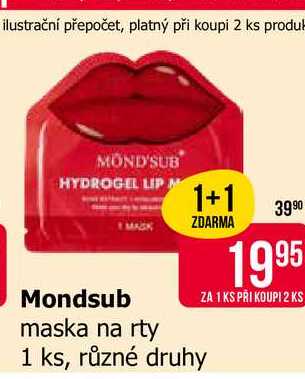 Mondsub maska na rty 1 ks, různé druhy 