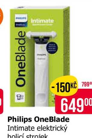Philips OneBlade Intimate elektrický holicí strojek 