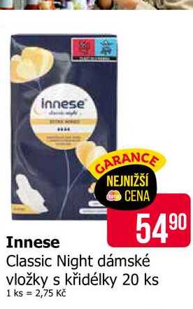 Innese Classic Night dámské vložky s křidélky 20 ks Teta drogerie