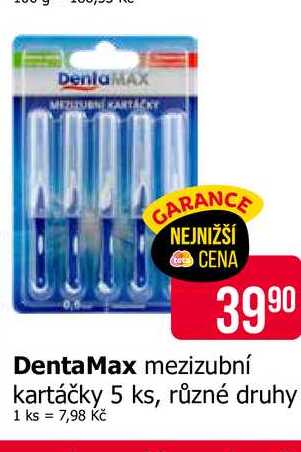 DentaMax mezizubní kartáčky 5 ks, různé druhy Teta drogerie