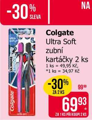 Colgate Ultra Soft zubní kartáčky 2 ks Teta drogerie