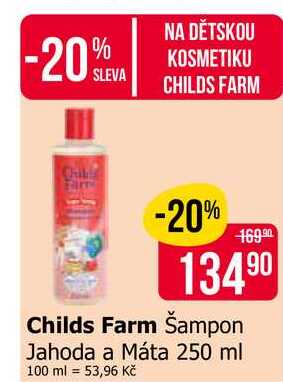 Childs Farm Šampon Jahoda a Máta 250 ml Teta drogerie