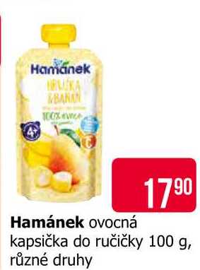 Hamánek ovocná kapsička do ručičky 100 g, různé druhy Teta drogerie