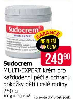 Sudocrem MULTI-EXPERT krém pro každodenní péči a ochranu pokožky dětí i celé rodiny 250g Teta drogerie