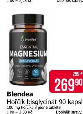 Blendea Hořčík bisglycinát 90 kapslí