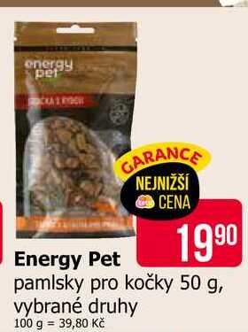 Energy Pet pamlsky pro kočky 50 g, vybrané druhy 
