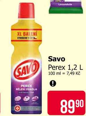 Savo Perex 1,2 L Teta drogerie
