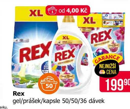 Rex  gel/prášek/kapsle 50/50/36 dávek Teta drogerie