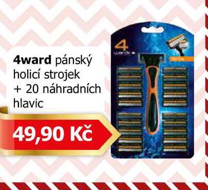4ward pánský holicí strojek + 20 náhradních hlavic Teta drogerie