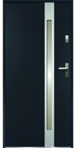O.K. DOORS OCELOVÉ VCHODOVÉ DVEŘE TEMIDAS INOX P55 ANTRACITOVÉ 90 L