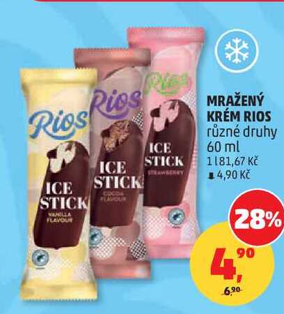 MRAŽENÝ KRÉM RIOS různé druhy, 60 ml 