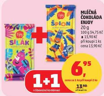 MLÉČNÁ ČOKOLÁDA ENJOY, 20 g 