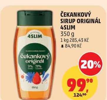 ČEKANKOVÝ SIRUP ORIGINÁL 4SLIM, 350 g 