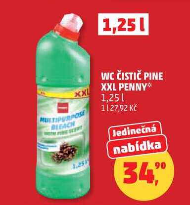 WC ČISTIČ PINE XXL PENNY XXL, 1,25 L