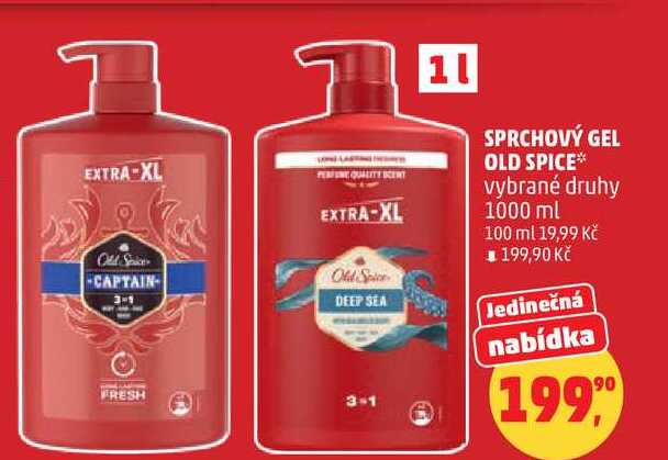 SPRCHOVÝ GEL OLD SPICE vybrané druhy, 1000 ml Penny Market