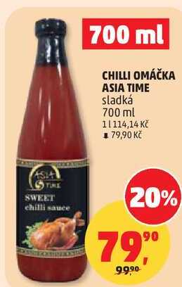 CHILLI OMÁČKA ASIA TIME sladká, 700 ml  