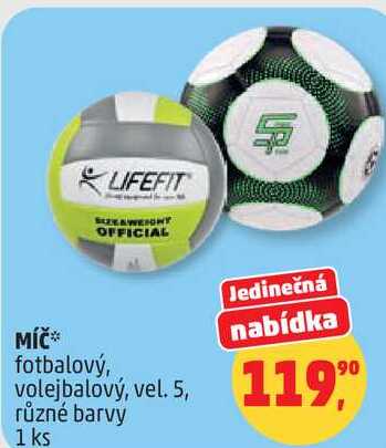 MÍČ volejbalový, vel. 5, 1 ks 