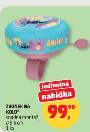 ZVONEK NA KOLO snadná montáž, 0 5,5 cm, 1 ks 