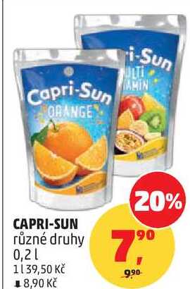 CAPRI-SUN různé druhy, 0,2 l 