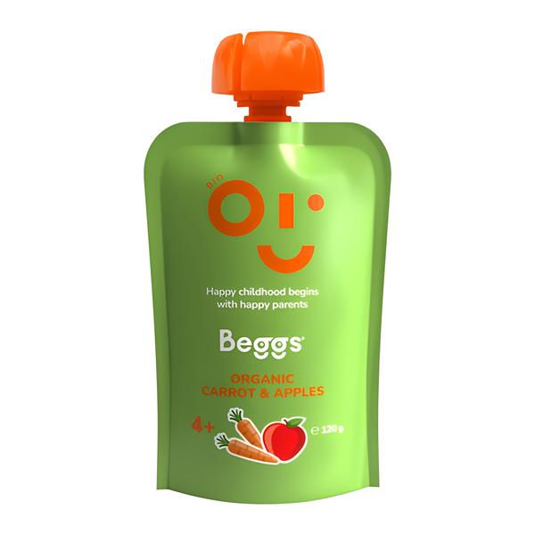 Beggs BIO Mrkev a jablka Zeleninovo-ovocný příkrm Košík.cz
