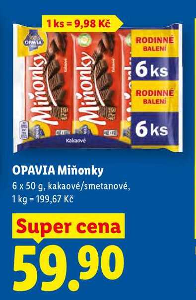 OPAVIA Miňonky, 6x 50 g  