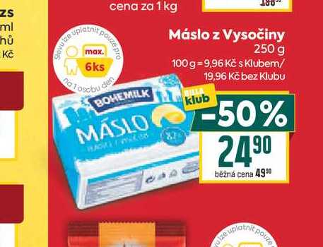 Máslo z Vysočiny 250 g