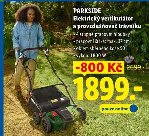 PARKSIDE Elektrický vertikutátor a provzdušňovač trávníku 