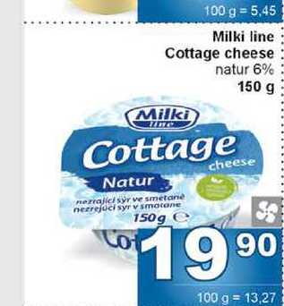 Milki line Cottage cheese natur 6% 150g