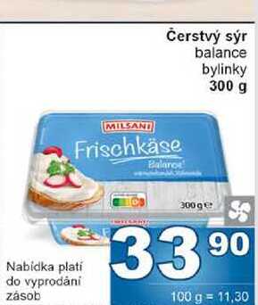 Čerstvý sýr balance bylinky 300 g 