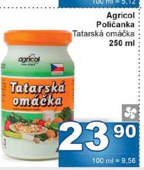 Agricol Poličanka Tatarská omáčka 250 ml 