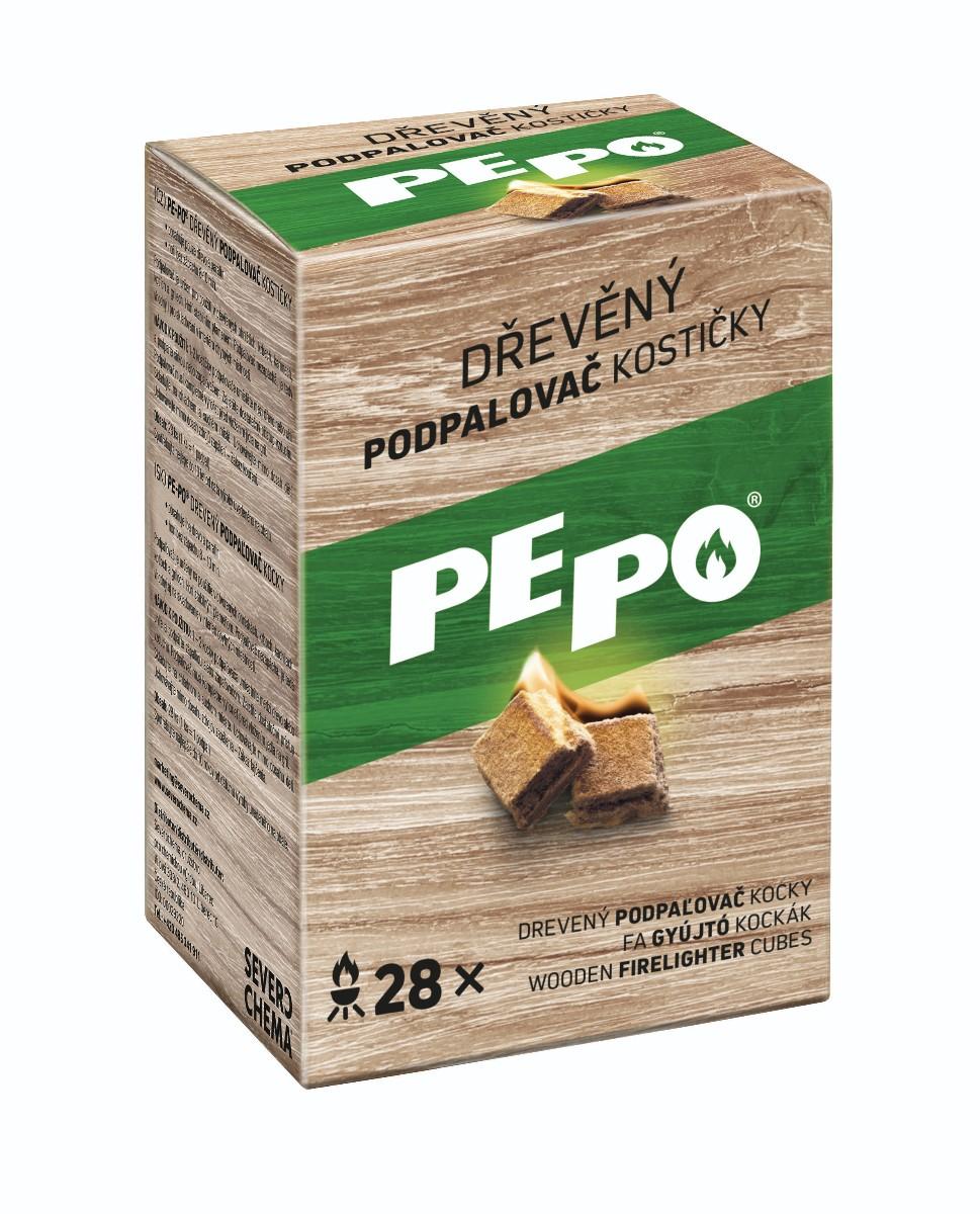 PE-PO dřevěný podpalovač kostičky, 1 KS