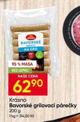 Krásno Bavorské grilovací párečky 200 g 
