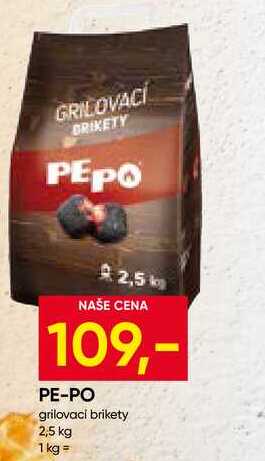 PE-PO grilovaci brikety 2,5 kg