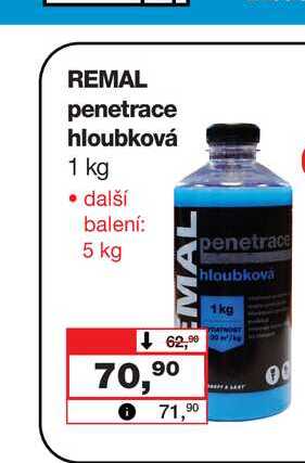 REMAL penetrace hloubková 1 kg 