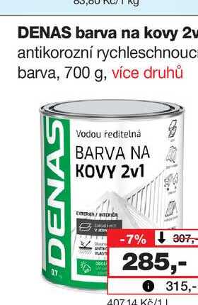 DENAS barva na kovy 2v1 antikorozní rychleschnoucí barva, 700 g Barvy a laky drogerie 