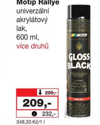 Motip Rallye univerzální akrylátový lak, 600 ml Barvy a laky drogerie 