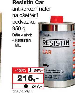 Resistin Car antikorozní nátěr na ošetření podvozku, 950 g 