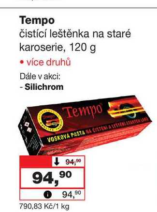 Tempo čistící leštěnka na staré karoserie, 120 g Barvy a laky drogerie 