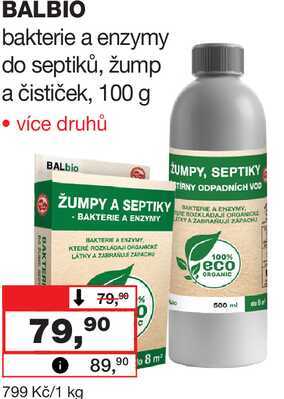 BALBIO bakterie a enzymy do septiků, žump a čističek, 100 g Barvy a laky drogerie 