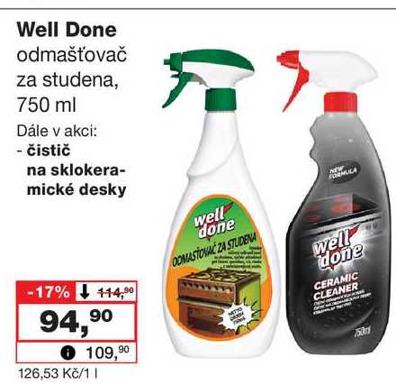 Well Done odmašťovač za studena 750ml Barvy a laky drogerie 
