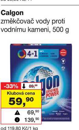 Calgon změkčovač vody proti vodnímu kameni, 500 g Barvy a laky drogerie 