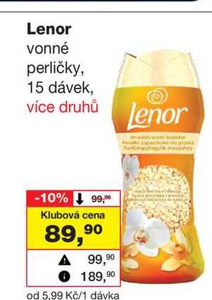 Lenor vonné perličky, 15 dávek