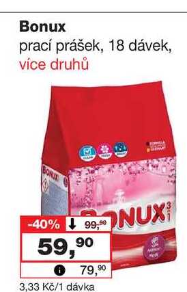 Bonux prací prášek, 18 dávek Barvy a laky drogerie 