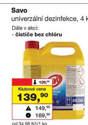 Savo univerzální dezinfekce, 4l Barvy a laky drogerie 