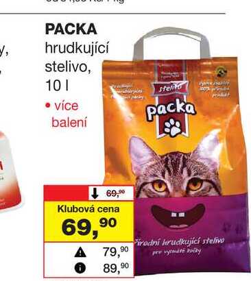 PACKA hrudkující stelivo, 10l