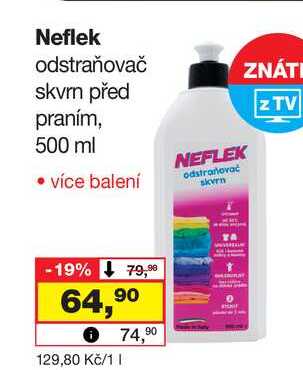 Neflek odstraňovač skvm před praním, 500 ml Barvy a laky drogerie 