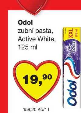 Odol zubní pasta, Active White, 125 ml Barvy a laky drogerie 