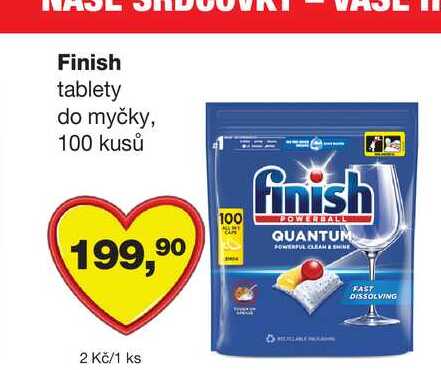 Finish tablety do myčky, 100 kusů Barvy a laky drogerie 
