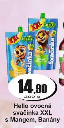 Hello ovocná svačinka XXL s Mangem, Banány Adam Velkoobchod