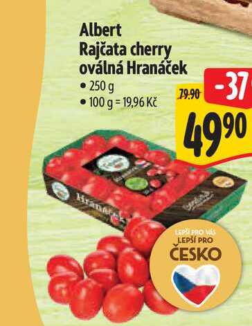 Albert Rajčata cherry oválná Hranáček 250 g 